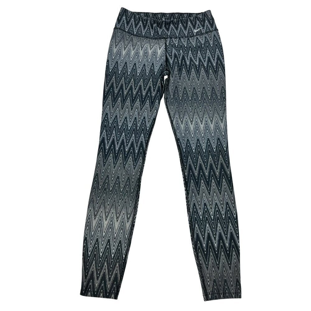 Nike Dri-Fit Leggings Multicolor Geometric Print Recycled Polyester Size Medium